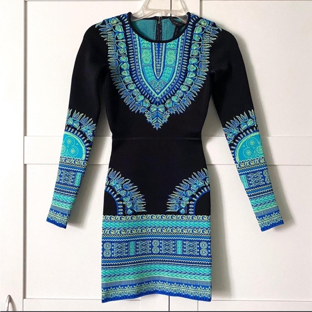 BCBGmaxazria vixie runway Aztec bandage dress | small
